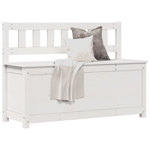 Bankje 110X41X76,5 Cm Massief Grenenhout 110 x 41 x 76.5 cm Wit