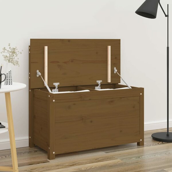 Bankje 80x41x77 cm massief grenenhout honingbruin