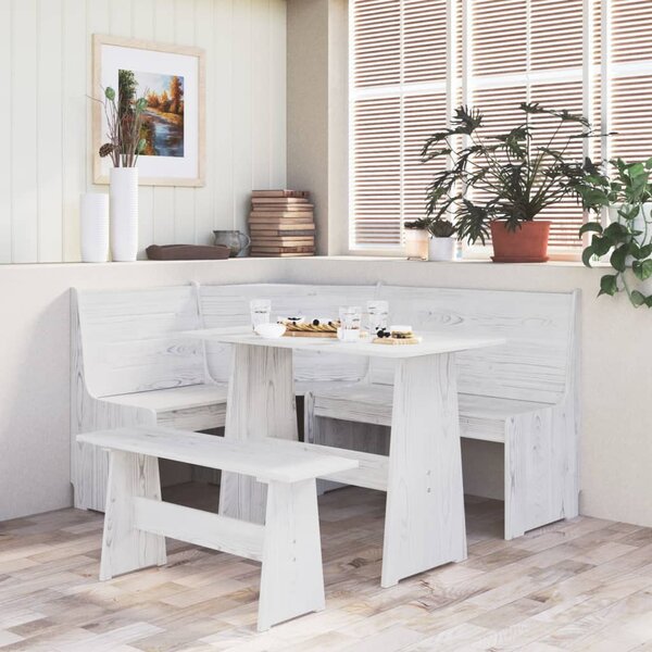 Hoekbank Reine 151 Cm Massief Grenenhout Wit