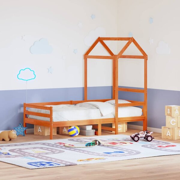 Kinderbedhuisje 108X70X176,5 Cm Massief Grenenhout 108 x 70 x 176.5 cm Wasbruin
