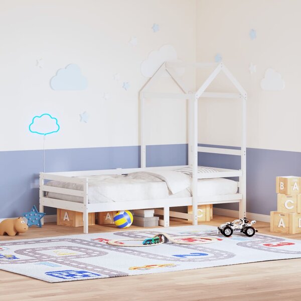 Kinderbedhuisje 108X70X176,5 Cm Massief Grenenhout 108 x 70 x 176.5 cm Wit