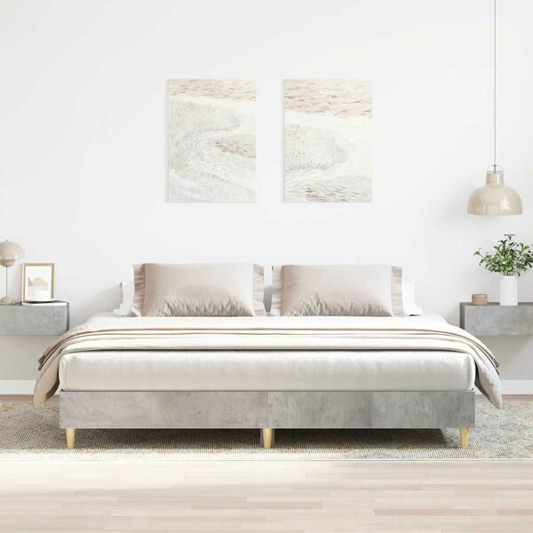 Bedframe Zonder Matras Spaanplaat 160 x 200 cm Betongrijs