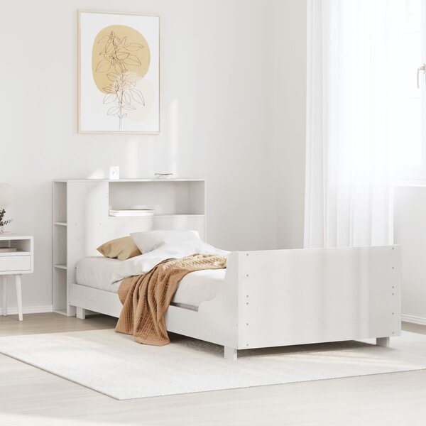 Bedframe Zonder Matras Massief Grenenhout 90 x 200 cm Wit