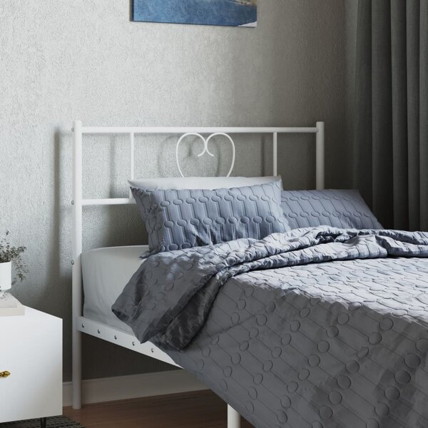 Hoofdbord 107 cm metaal wit