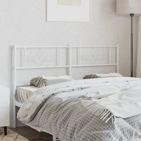 Hoofdbord 140 cm metaal wit