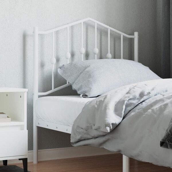 Hoofdbord 80 cm metaal wit