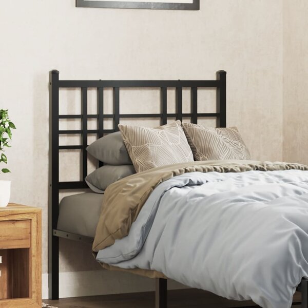 Hoofdbord Metaal 80 cm Zwart
