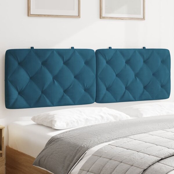 Hoofdbordkussen Fluweel 160 cm Blauw