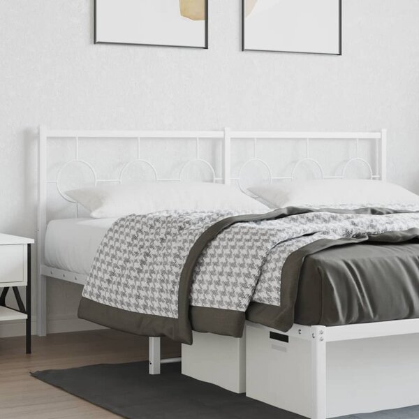Hoofdbord Metaal 180 cm Wit