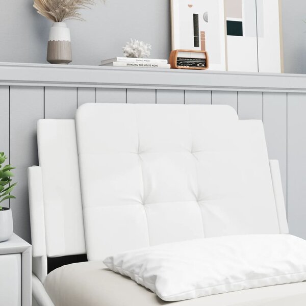 Hoofdbordkussen Kunstleer 80 cm Wit