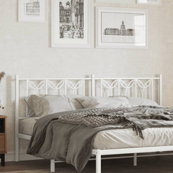 Hoofdbord Metaal 180 cm Wit