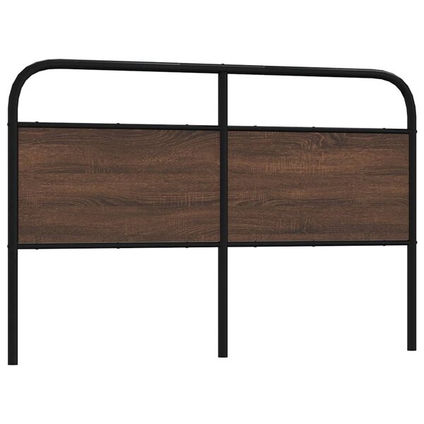 Hoofdbord Bewerkt Hout En Staal Ig 150 cm bruin eikenkleur