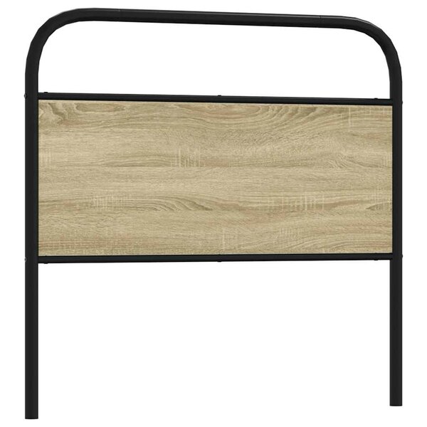 Hoofdbord Staal En Bewerkt Hout Kleurig 100 cm Sonoma eiken