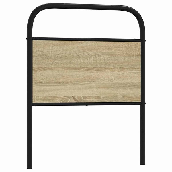 Hoofdbord Staal En Bewerkt Hout Kleurig 80 cm Sonoma eiken