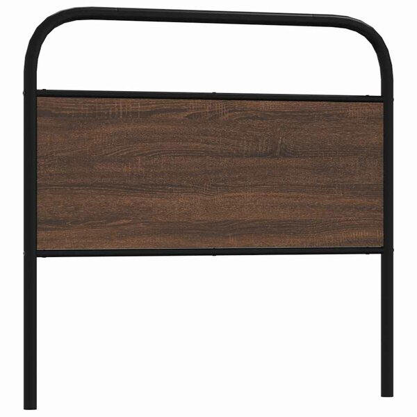 Hoofdbord Bewerkt Hout En Staal Ig 107 cm bruin eikenkleur