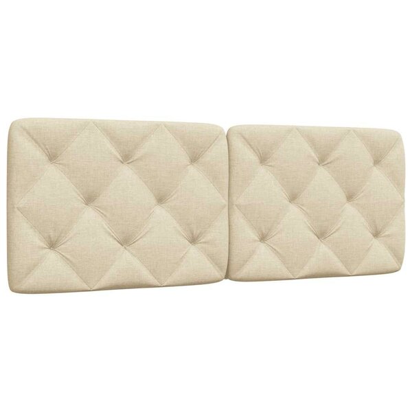 Hoofdbordkussen Stof Kleurig 120 cm Cr&egrave;me