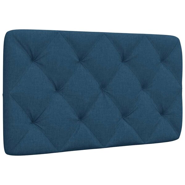 Hoofdbordkussen 90 cm stof blauw