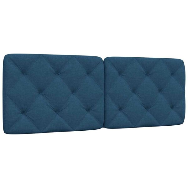 Hoofdbordkussen 140 cm stof blauw