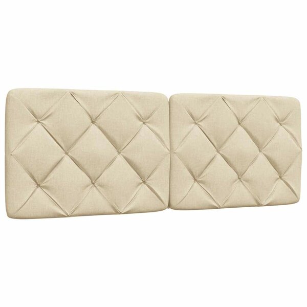Hoofdbordkussen Stof Kleurig 140 cm Cr&egrave;me