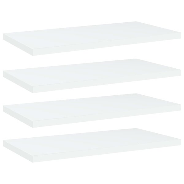 Wandschappen 4 st 40x20x1,5 cm bewerkt hout wit
