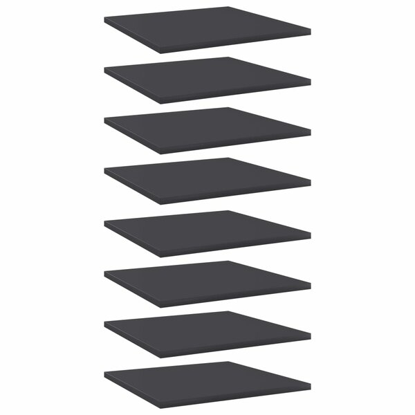 Wandschappen 40X40X1,5 Cm Bewerkt Hout Grijs 8 40 x 40 x 1.5 cm
