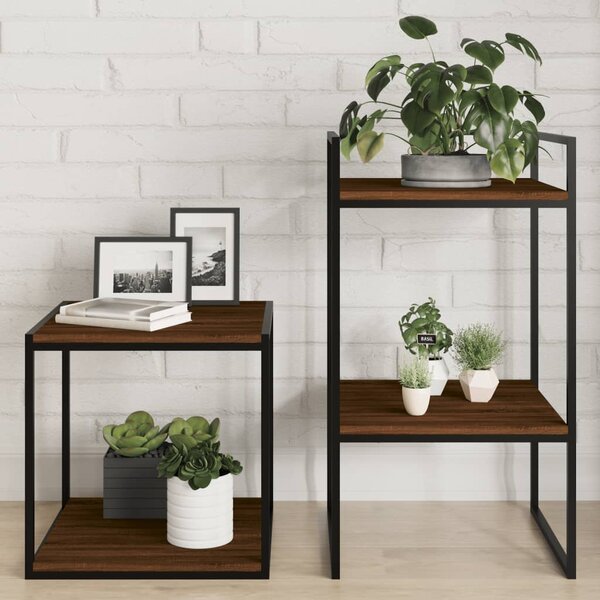 Wandschappen 40X40X1,5 Cm Bewerkt Hout Bruin Eikenkleur 40 x 40 x 1.5 cm