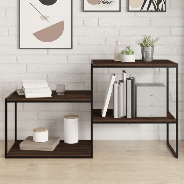 Wandschappen 4 st 60x40x1,5 cm bewerkt hout bruin eikenkleur
