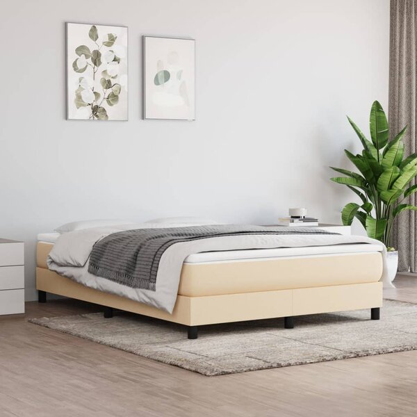 Pocketveringmatras 140x190x20 cm stof cr&egrave;mekleurig