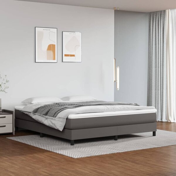 Pocketveringmatras 180X200X20 Cm Kunstleer 180 x 200 cm Grijs