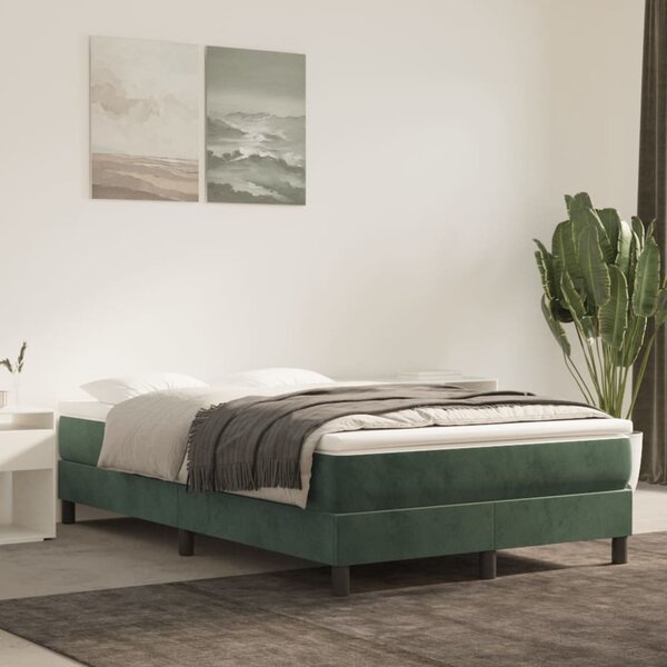 Pocketveringmatras 120x200x20 cm fluweel donkergroen