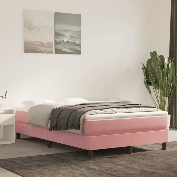 Pocketveringmatras 120x200x20 cm fluweel roze