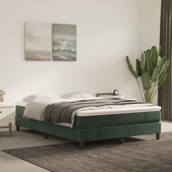 Pocketveringmatras 140x190x20 cm fluweel donkergroen