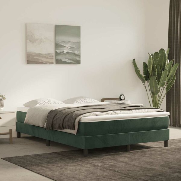 Pocketveringmatras 140X210X20 Cm Fluweel Donkergroen 140 x 210 cm
