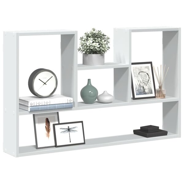Wandschap 99X15X60 Cm Bewerkt Hout Wit