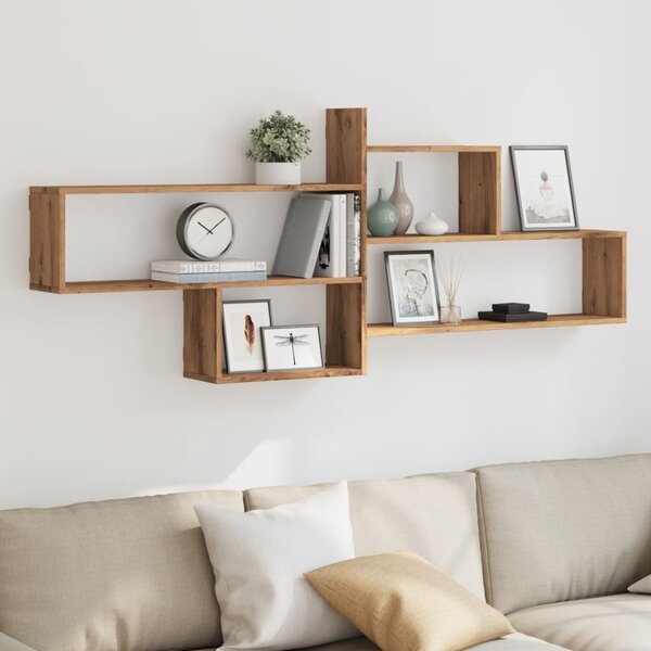 Wandschap 167,5X18X68 Cm Bewerkt Hout Artisanaal Kleurig Eiken
