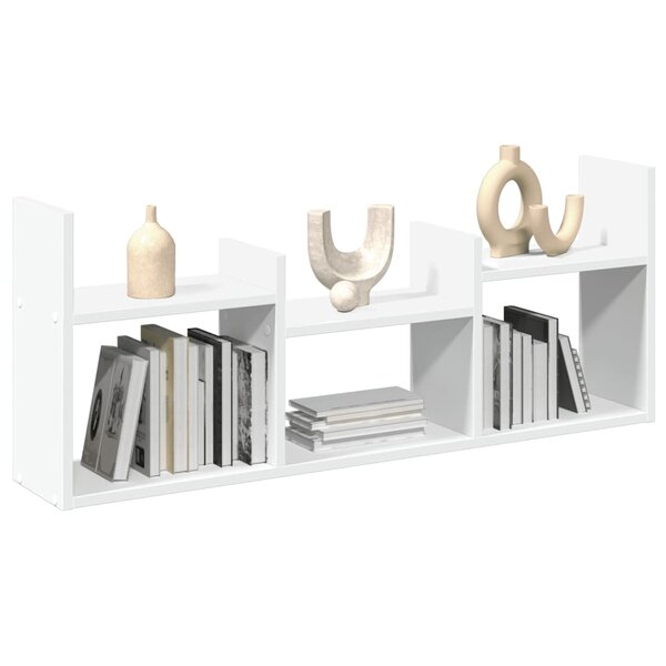 Wandkast 100X18X40 Cm Bewerkt Hout Wit