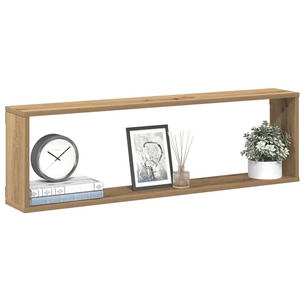 Wandschappen kubus 4st 100x15x30cm bewerkt hout artisanaaleiken