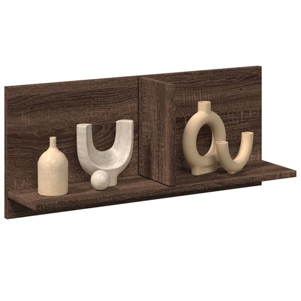 Wandkast 70X16,5X30 Cm Bewerkt Hout 70 x 16.5 x 30 cm bruin eikenkleur