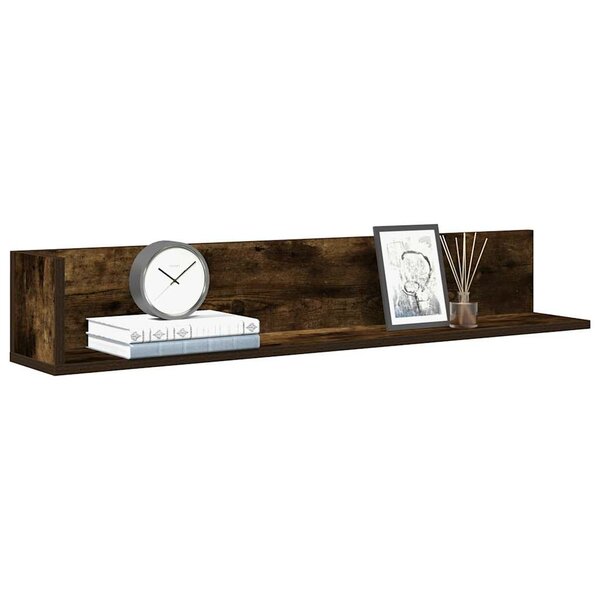 Wandschappen 2 St 100X16,5X16,5 Cm Bewerkt Hout 100 x 16.5 x 16.5 cm Gerookt eiken