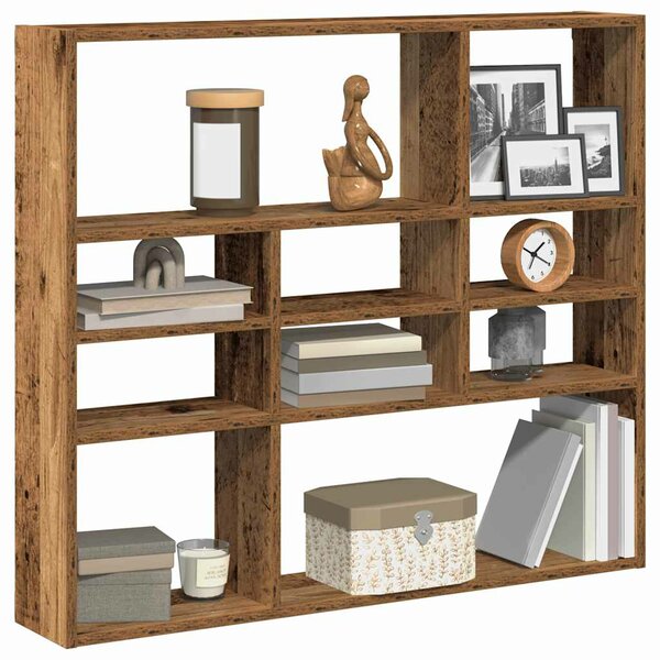 Wandschap 90X16X78 Cm Bewerkt Hout Kleurig Oud hout