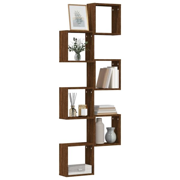 Wandschappen Kubus 30X15X30 Cm Sonoma Ig 6 bruin eikenkleur