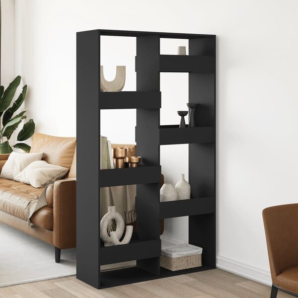 Kamerscherm 100X33X Bewerkt Hout 175 cm Zwart