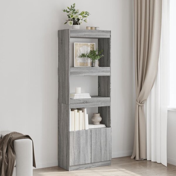 Hoge Kast 63X33X Bewerkt Hout Eikenkleurig Grijs Sonoma 63 cm 180 cm