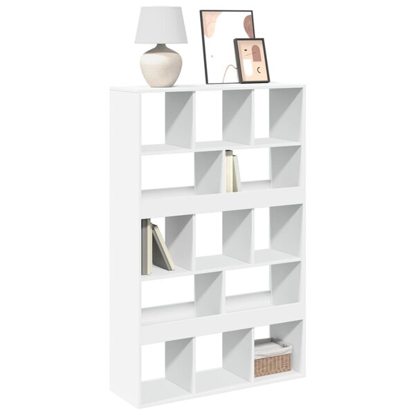Boekenkast 100X33X156,5 Cm Bewerkt Hout 156.5 cm Wit