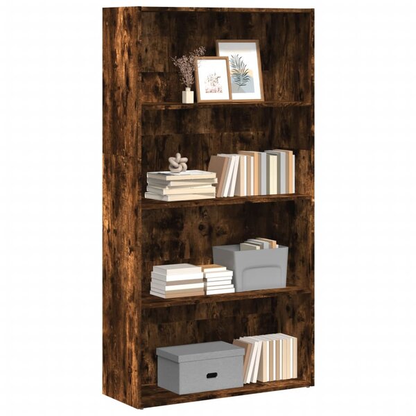 Boekenkast 80X30X Bewerkt Hout Kleurig Gerookt Eiken 80 cm 152 cm
