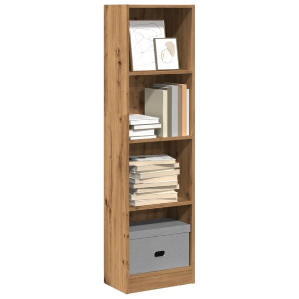 Boekenkast 40X24X Bewerkt Hout Artisanaal Kleurig Eiken 40 cm 143 cm