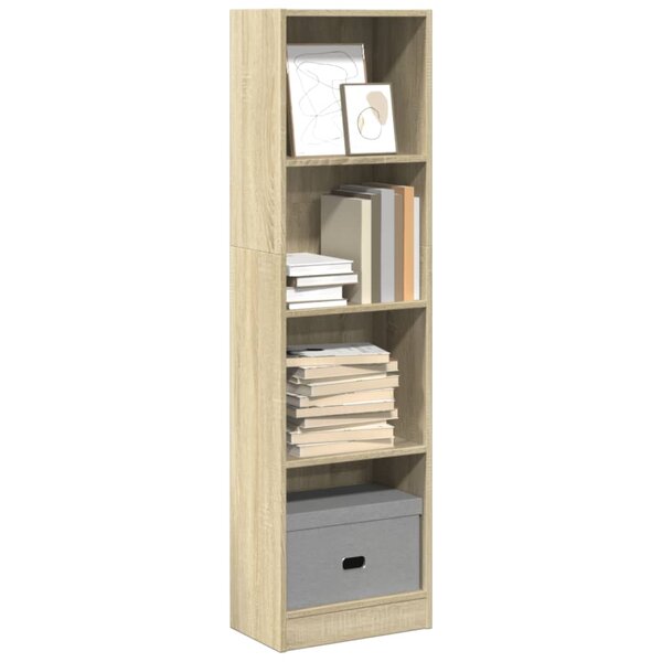 Boekenkast 40X24X Bewerkt Hout Kleurig Sonoma Eiken 40 cm 143 cm