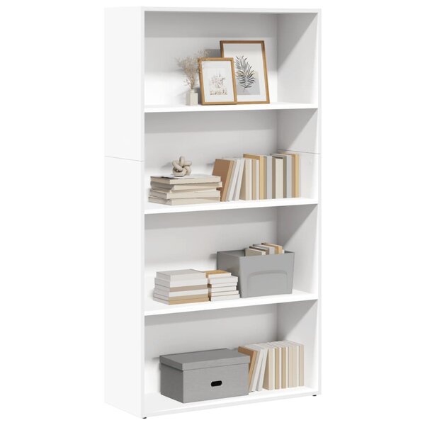 Boekenkast 80X30X Bewerkt Hout Wit 80 cm 152 cm