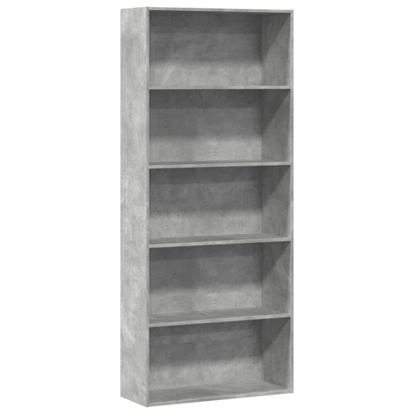 Boekenkast 80X30X Bewerkt Hout Betongrijs 80 cm 189 cm
