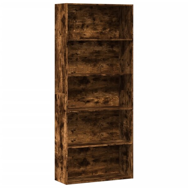 Boekenkast 80X30X Bewerkt Hout Kleurig Gerookt Eiken 80 cm 189 cm